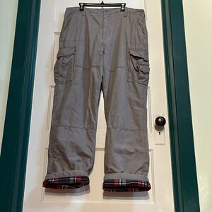 Men's Lined 100% Cotton Cargo Pants